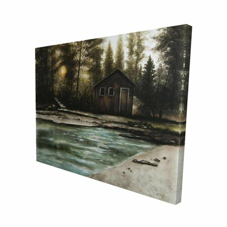 BEGIN HOME DECOR 16 x 20 in. Cabin in the Forest-Print on Canvas 2080-1620-LA189